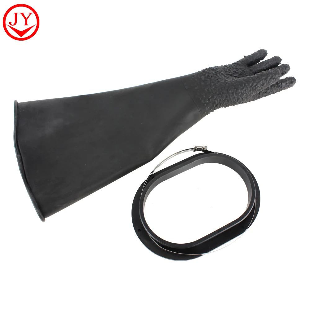 Sandblasting glove equipment ring sandblaster gloves sandblasting rubber gloves China Factory