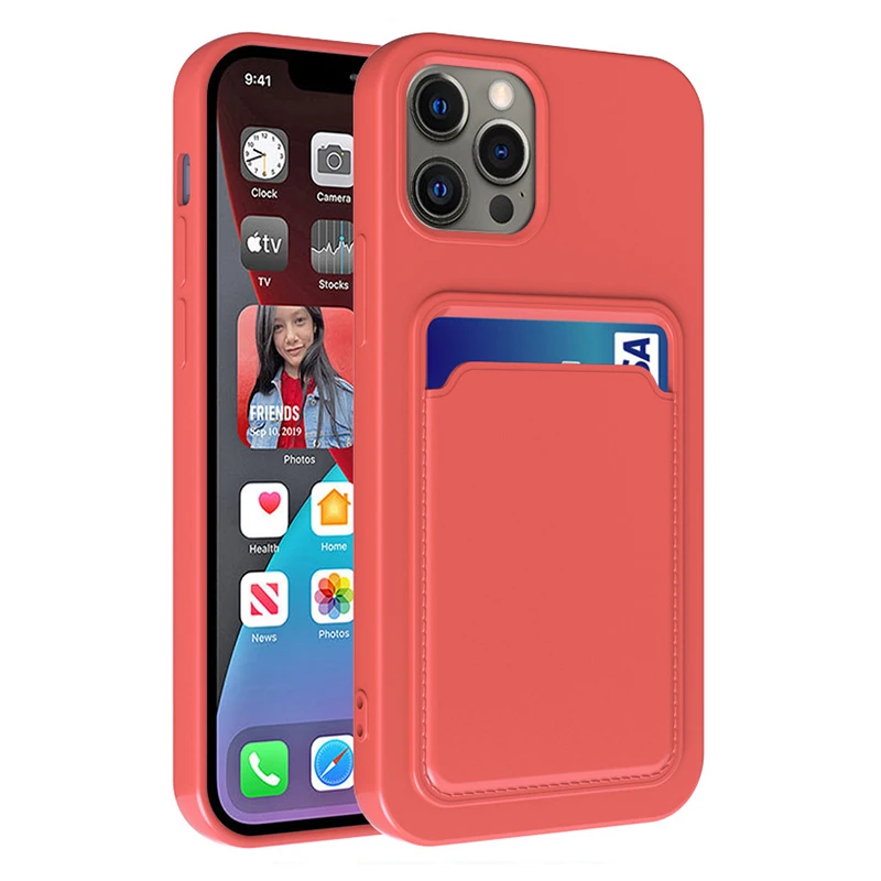 For iPhone 12 Case New Trend 2121 Insert Card Wallet Phone Case for iPhone 11 12 Pro Max TPU Cell Phone Case Card Slot