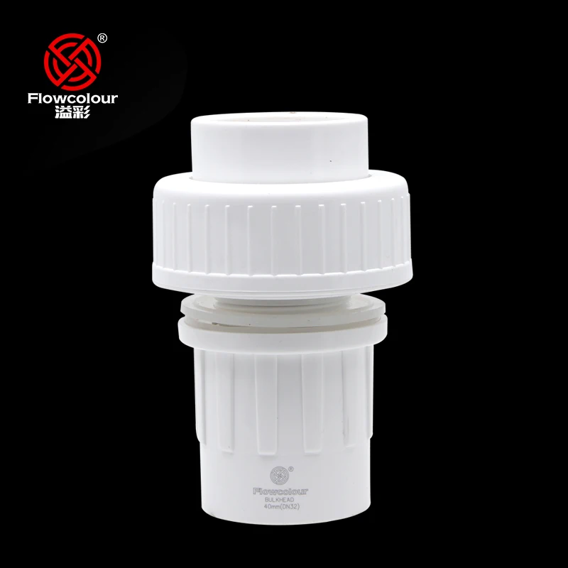 Flowcolour 25-50mm UPVC Quick Connector Bulkhead Fish Tank Piping System Fittings  PVC Quick Joint Fittings