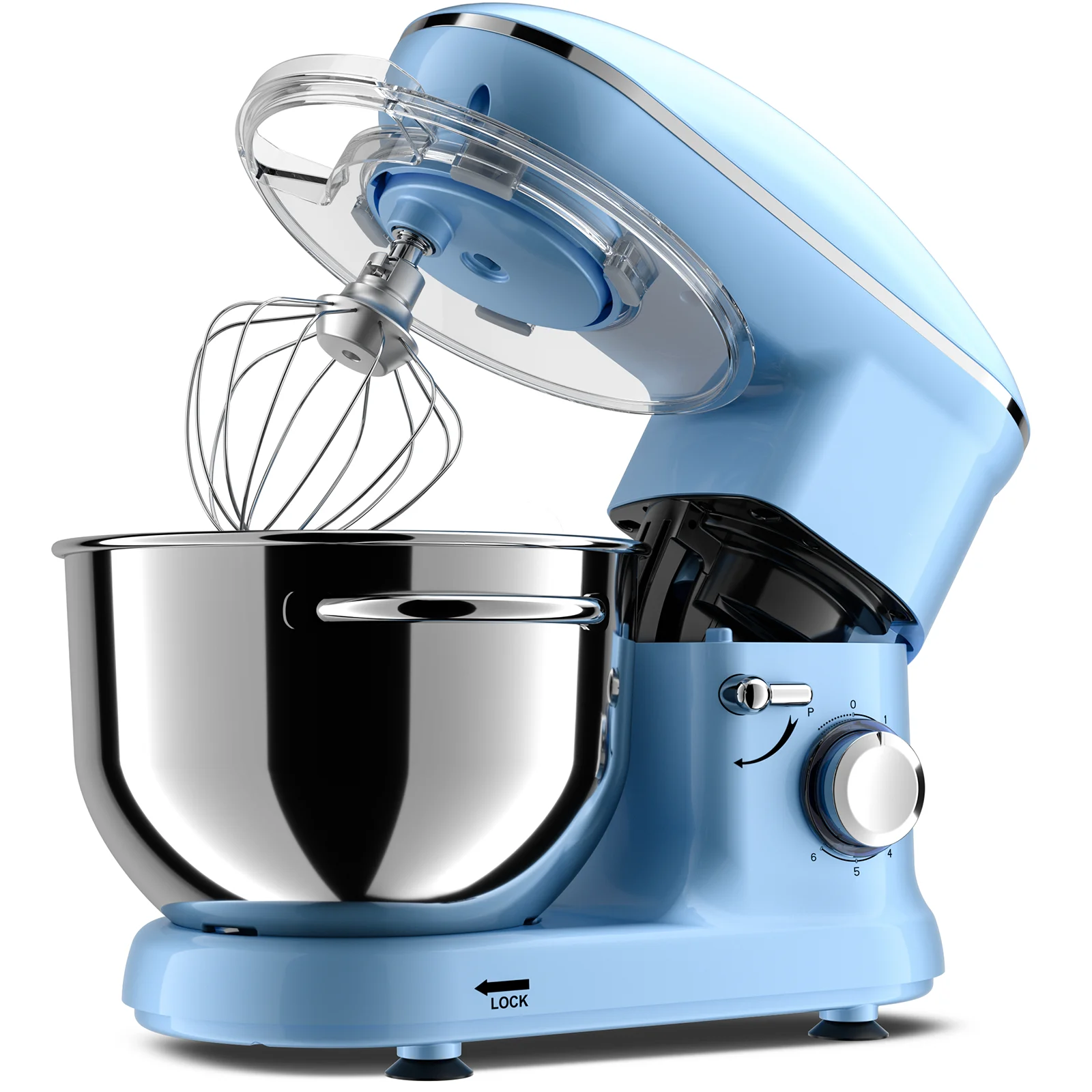 Home mini 4.5L 5.5L stainless steel mixing bowl tilt head 6 speed bread maker food mixer machine