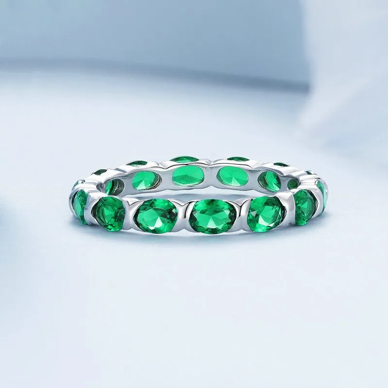 New luxury emerald zircons sterling bague argent alibaba wholesale jewellery finger rings 925 silver women