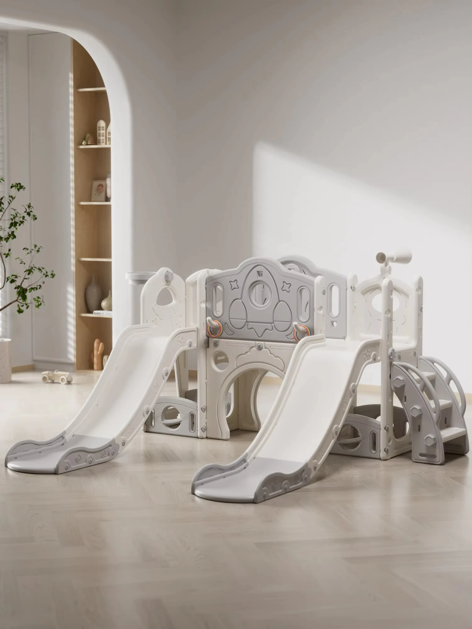 New Style Playground Indoor Plastic Toddler Cheap Swing Set Baby Playroom Playground Plastic Swing And Slides For Children Slidi