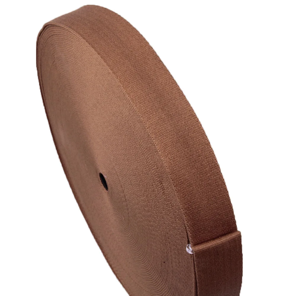 stock 1 inch  light brown cotton webbing belt  strap