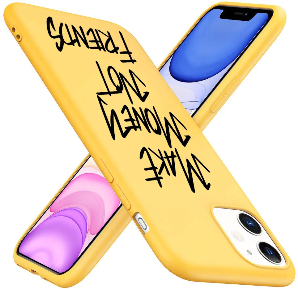 high fashion phone case for iphone 8, for iphone 11 pro max x xr make money not friends black girl case for girls