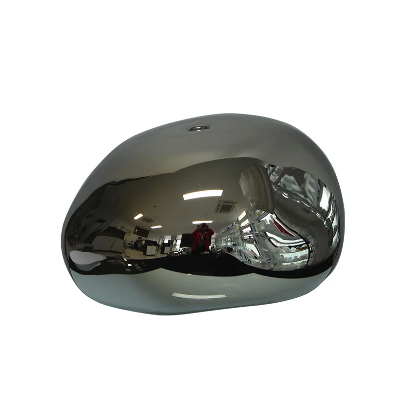 European Style Handmade Transparent Glass Pebble Lampshade in Smoke Grey for Ceiling Pendant Lamp Big Size for Coastal Design