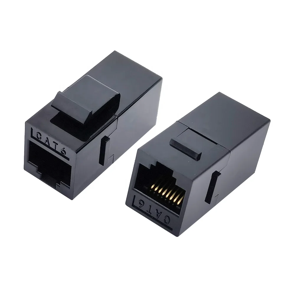 Cat6 RJ45 to RJ45 Coupler Unshielded Keystone Insert Module Female to Female Insert Inline Coupler