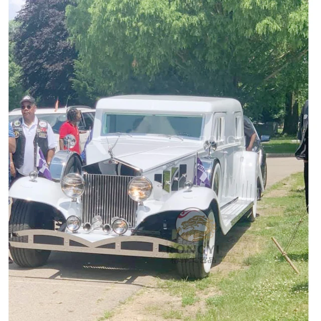 European-Style Vintage Electric Hearse Trailer High Quality Beautiful Funeral Car with 4 Wheels Top Manufacturer