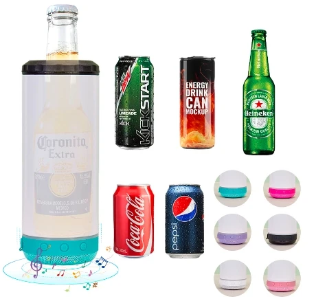 Double lid multi-purpose stainless steel thermos cup music cup car 4-in-1 Bluetooth cup 20oz sublimation cold storage tank