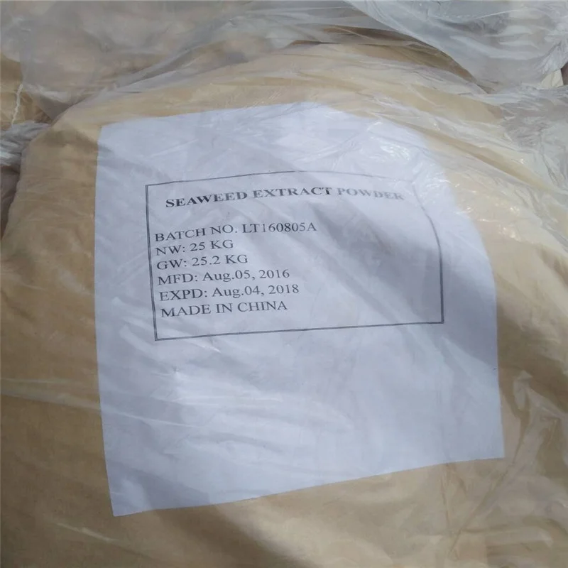 seaweed fertilizer 18% Alginic Acid Seaweed Extract Fertilizer Powder/Flake