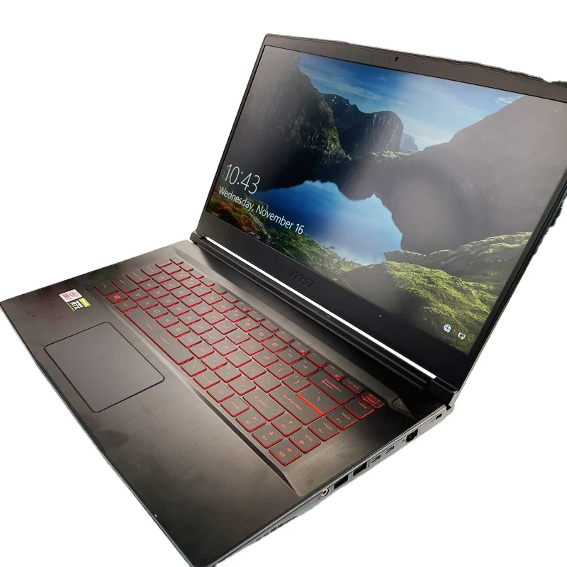 M-S-I GF65 15.6 inch thin and light narrow bezel gaming laptop i5-10750H 16G 512G RTX3060 IPS screen 144Hz used laptop