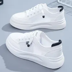 2021 white shoes female summer breathable students all-match net shoes comfortable flat casual sports mesh sneakers