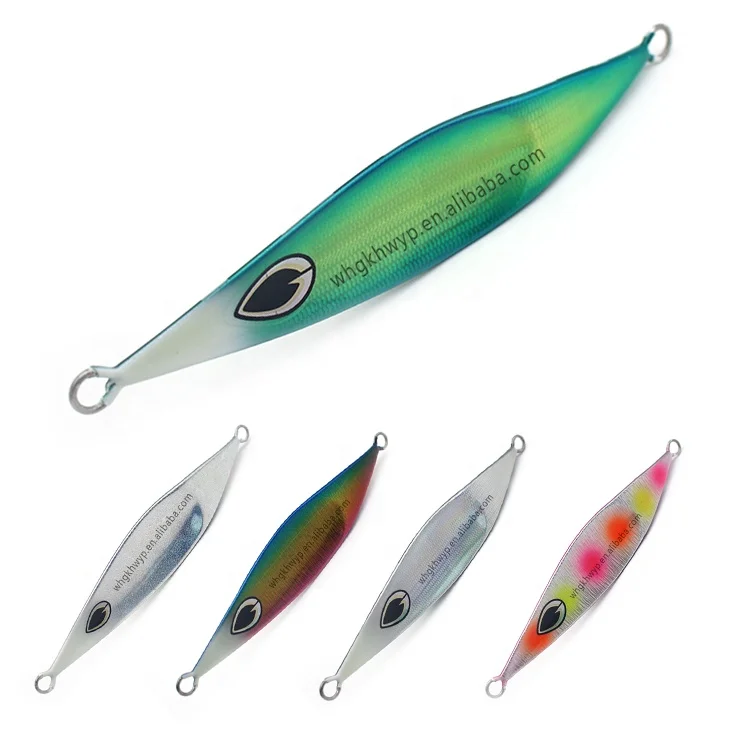 Wholesale Fishing Lures Metal Jigs 80g 100g 150g 200g 250g 300g Strong Glow Slow Pitch Jigging Lure With Jig Bait