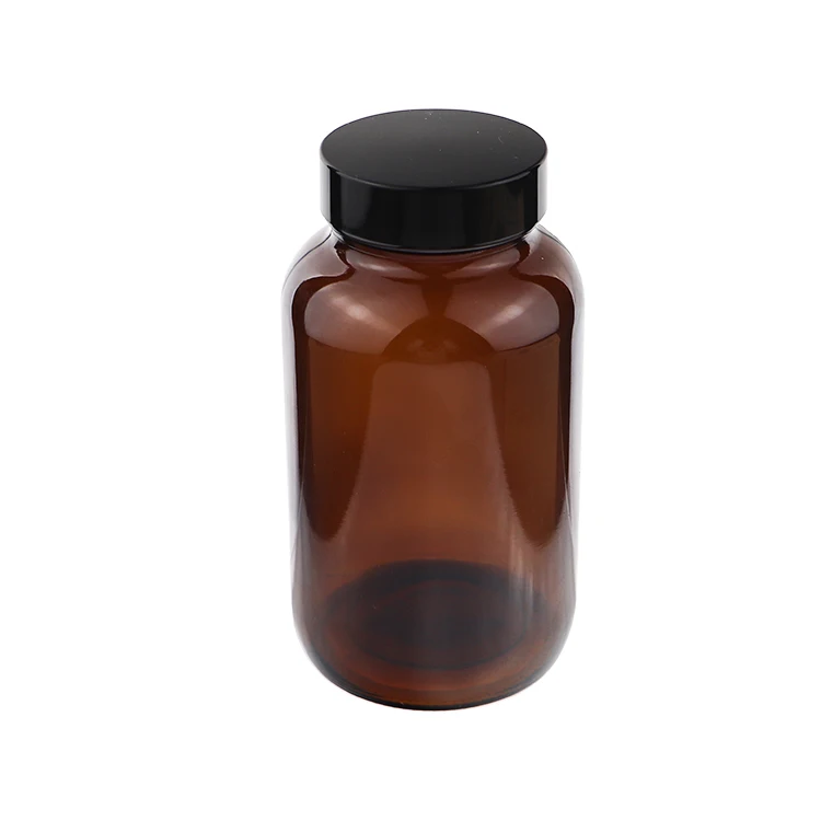 Wholesale 60ml 75ml 100ml 150ml Glass Medicine Bottles Amber Glass Pill Vitamin Capsule Bottle
