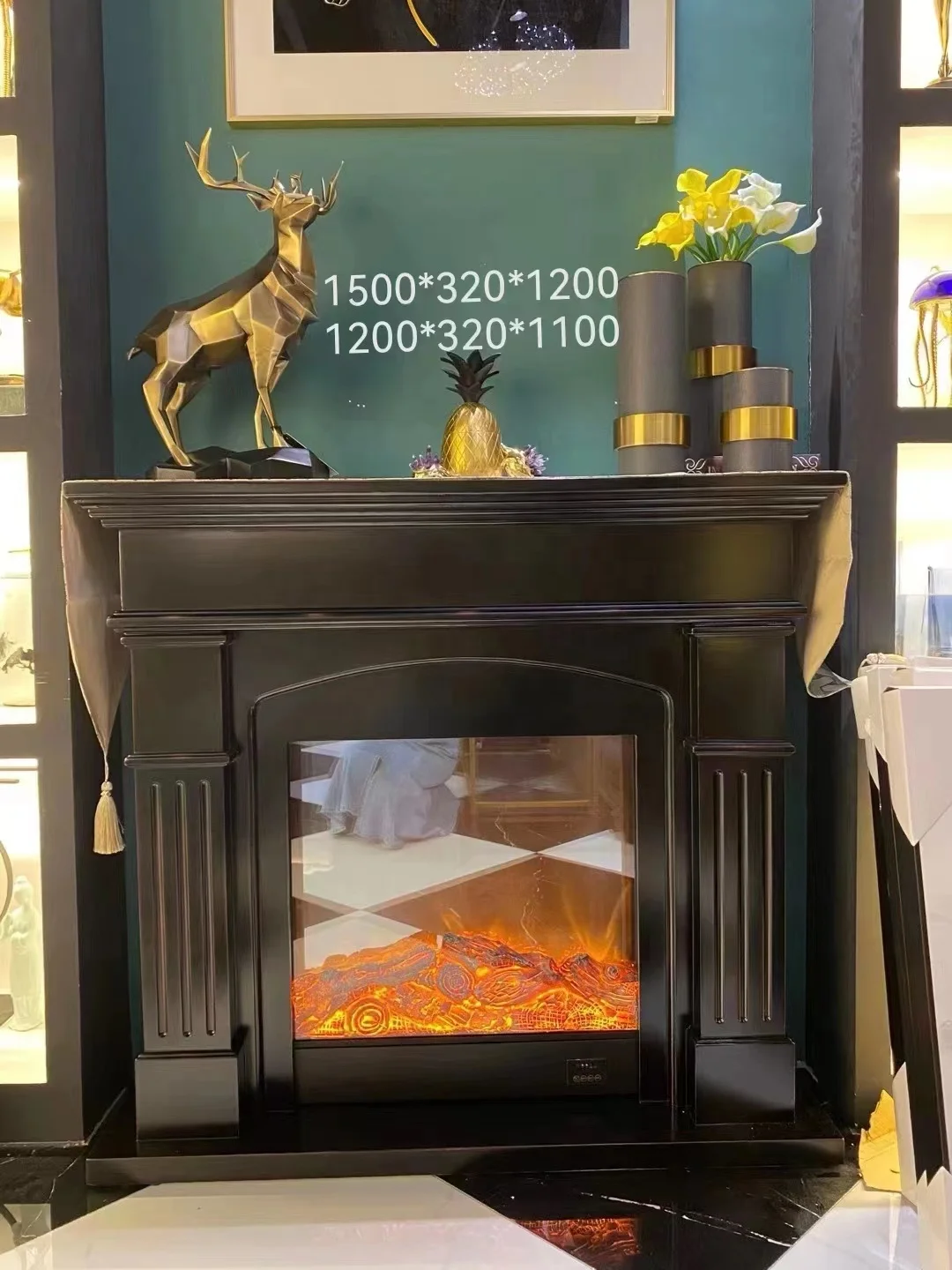 fireplace Foshan wholesale Electric fireplace  new living room furniture simulation fireplace custom decoration