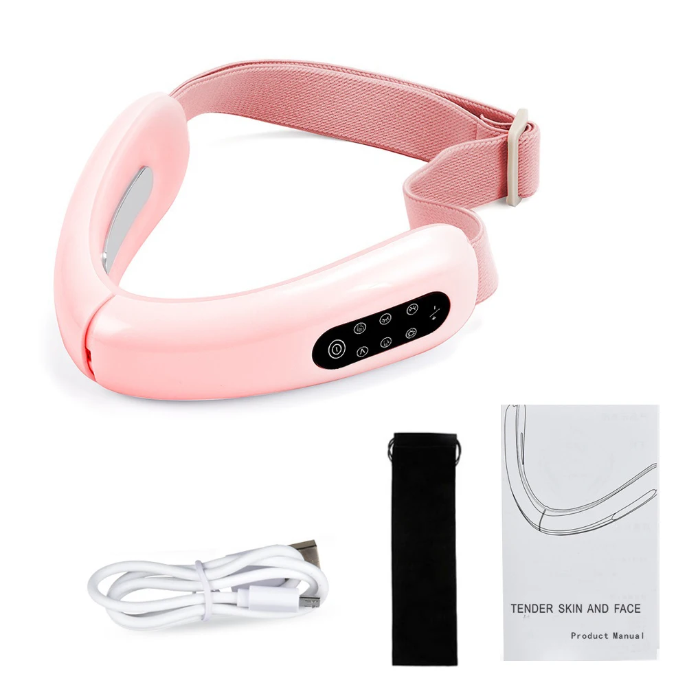 Custom Logo Vibrating Thin Face Lift LED lights V Shape Face Shaping Facial Lift Beauty Instrument Mask Device