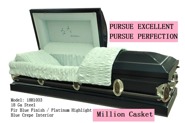 Excellent metal casket 18 Ga Steel wholesale price USA hot sale funeral home popular top one funeral supplier million casket