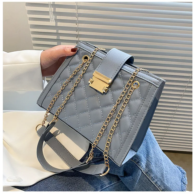 Fashion Luxury Pu Leather Woman Handbags Shoulder Purses Crossbody Hand Bags Ladies Stote Bag Diamond Lattice Designer Bags
