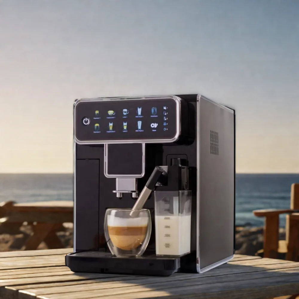 Smart Cappuccino full super fully automatic Espresso coffee machine Maker with grinder Milk Tank home