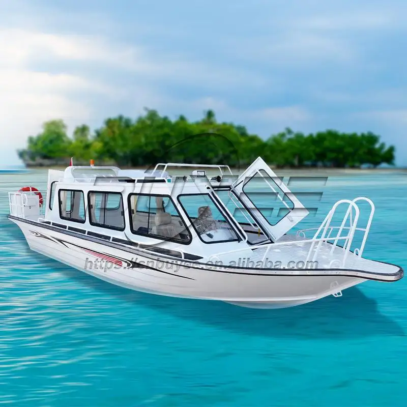 Factory Price Flush Deck Vessel Speed Boat 7.6 Meter 12-14 Persons Aluminium Boat Fun And Exciting Water Play Equipment