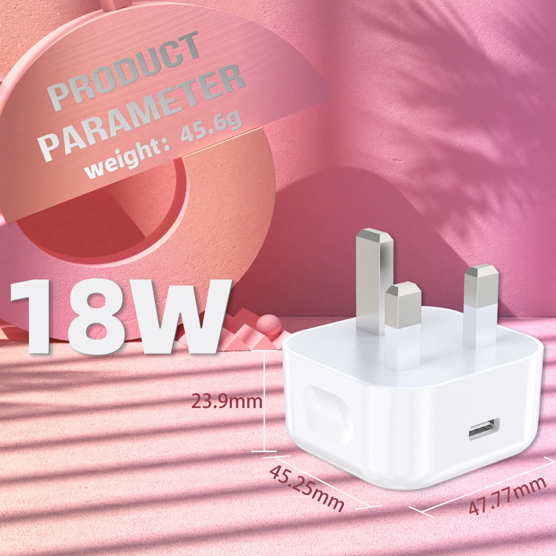 20W 18W USB Wall PD Charger UK 3 Pin Plug QC 3.0 Type-C Fast Charging Travel Charger Adapter for iPhone 11 12