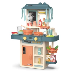 Plastic Spray Realistic Lights Sounds Pretend Play Preschool Cooking Game Set Kitchen Toys For KIDS