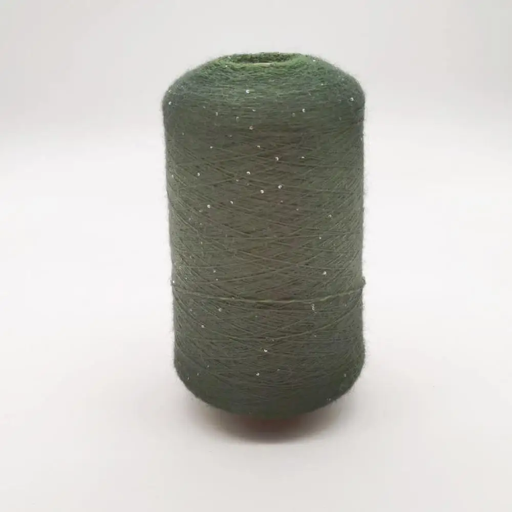 New arrival viscose core spun yarn with sequins spangles beads yarn for knitting and weaving garment, jersey, sweater