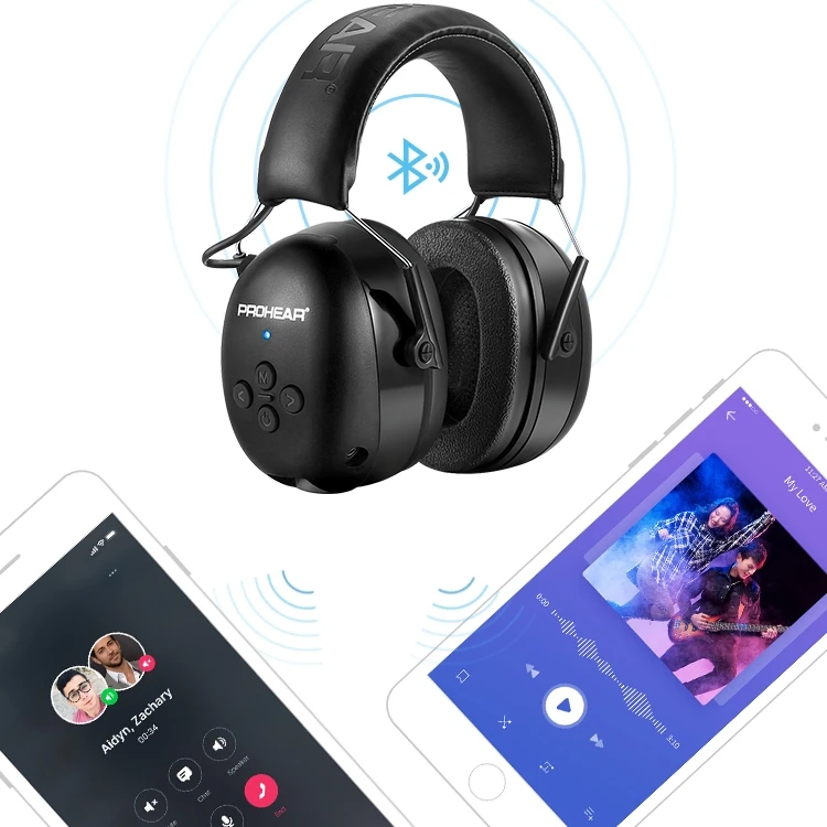 Amazo Hot Sell Bluetooth Ear Defender Adult Bluetooth Ear Defender Headphones Bluetooth Ear Defenders Wireless