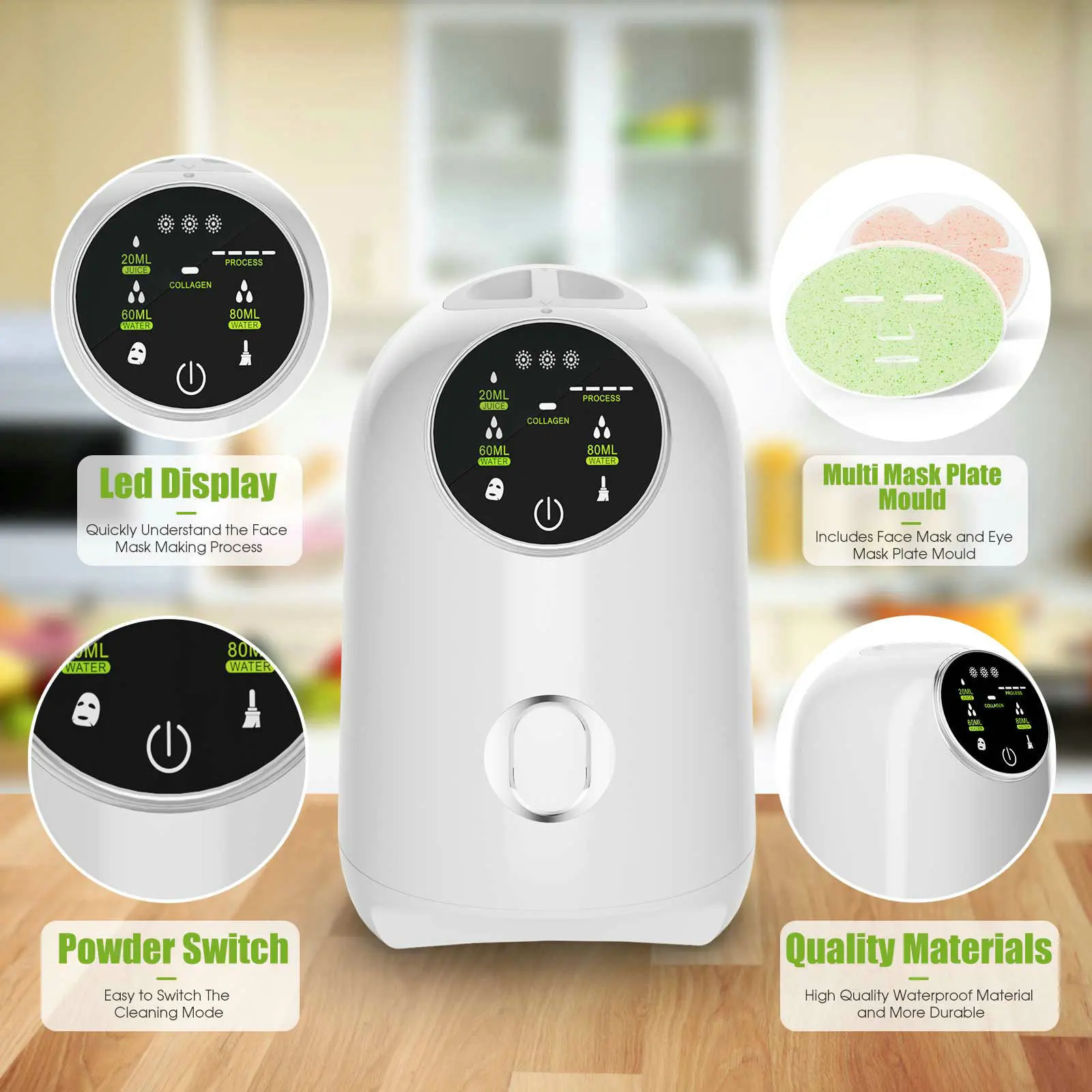 Hot Sale Automic Facial Mask Maker Machine Collagen Fruit Vegetable DIY Automatic Face Cream Maker Beauty Machine