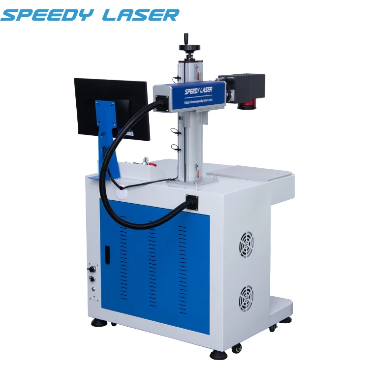 Enclosed JPT MOPA 60W 80W 100W 3D dynamic auto focus fiber laser marking machine for metal mould jewelry laser engraving
