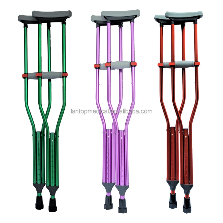 Customize Color Aluminum Universal Underarm Crutch Medical Adults Children Kids Disabled Axillary Crutches