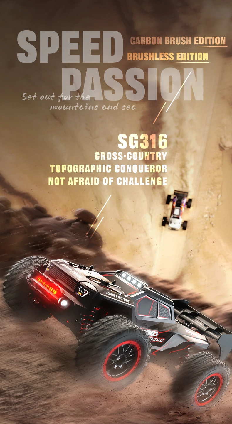 ZLL SG316 PRO 1/16 карбоновая щетка 4WD 40 км/ч гоночный автомобиль 2 4 г высокоскоростной внедорожный Дрифтерный