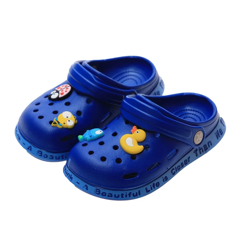 Low MOQ Cheap Wholesale House Outside Cave Sandals Slippers Hard wearing First walking Kids Summer Clog Sandals