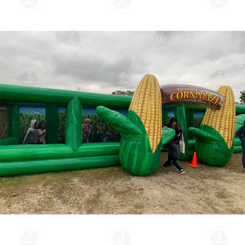 2023 Popular  Use Cheap Indoor Fun City Playground Inflatable Amusement Theme Park,Inflatable Maze Sport Game Large Castle