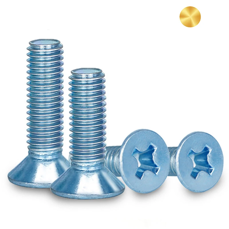 M2 M3 M4 M5 M6 C1022 10B21 Steel Zinc Plated Phillips Flat Head Machine Screw DIN965 GB818
