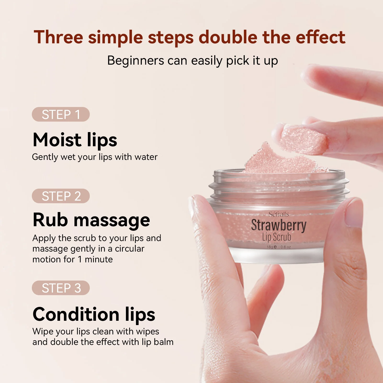 Strawberry Scrub Lip Balm Private Label Lip Scrub Korean Bal Fruit Lip Scrub Exfoliator
