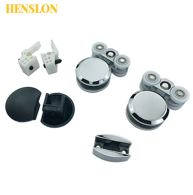 shower room tempered frameless glass Sliding wheel for aluminum profile Track Pivot Guide