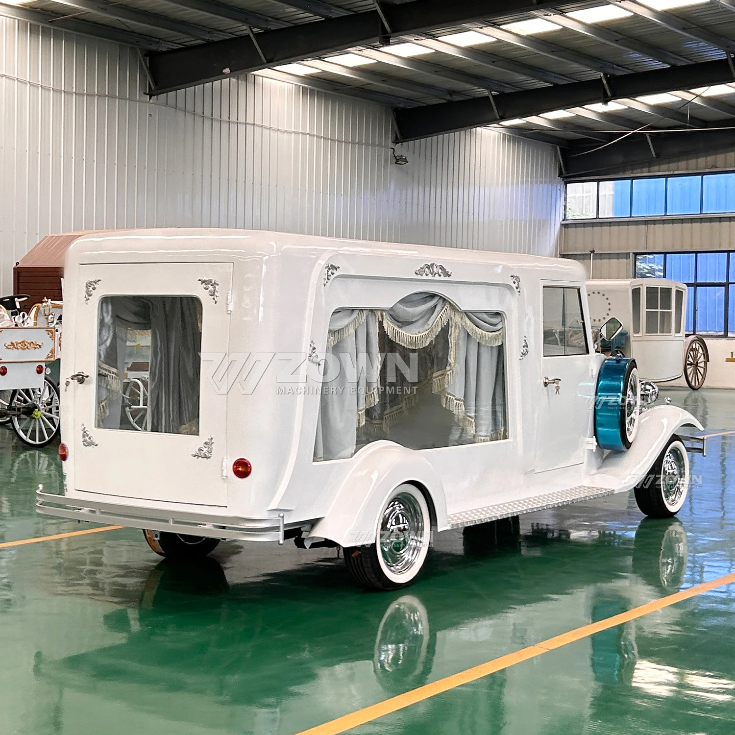 Factory Supplier American Hearse Classic Electric Drive Vehicle Vintage Antique Hearse Trailer for Sale