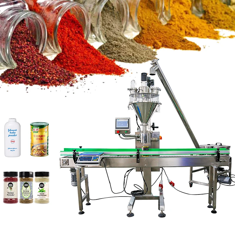 Automatic Milk Powder Seasoning Powder Screw Feeding Conveyor Filling Machine with Single Head