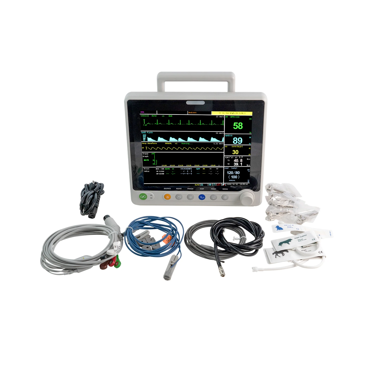 12.1inch Portable Multiparameter Patient Monitor with good price