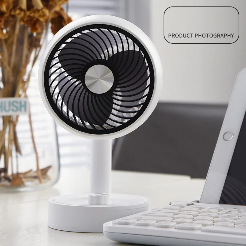 High Quality Hot Wholesale 3 Speed Electronic Portable Knob Switch Desktop Handheld Fans Rotatable USB Rechargeable Mini Fan