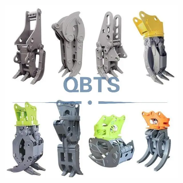 Construction Tools Hydraulic Grapple Rotating Grab for Wood Rock Log Steel Scrap