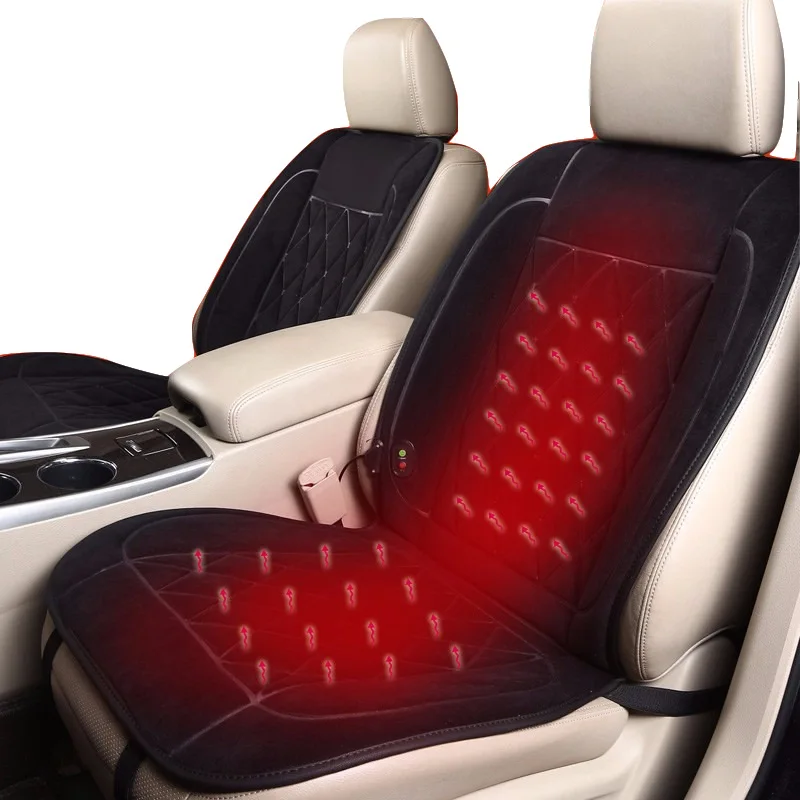 Wholesale Soft Warm 12V 24V Universal Heated Car Seat Cushion Fast Heating Car Seat Cover