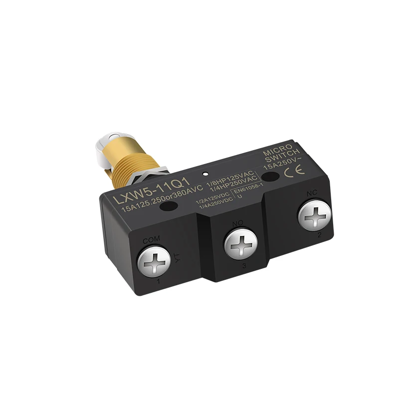 High Quality  220V 380V AC Snap Limit Travel Switch Electric Micro Switch with Shaft Sleeve and Lateral Pulley