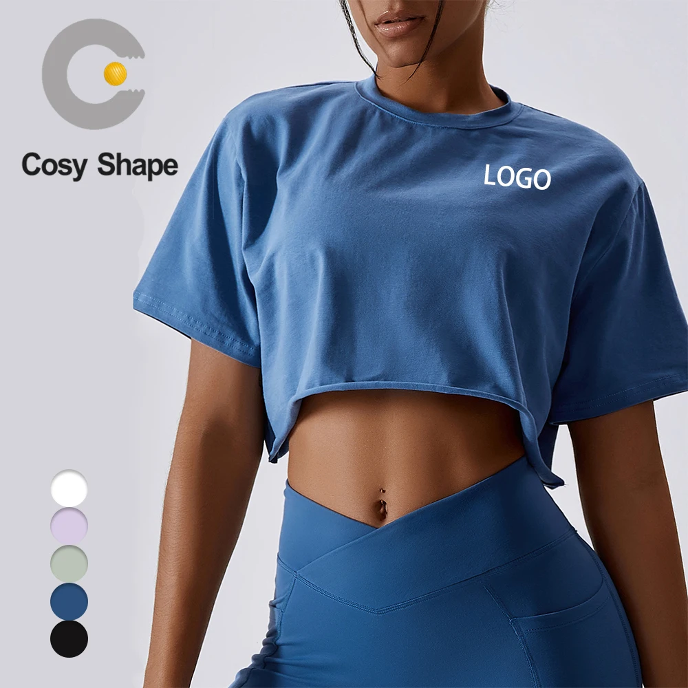 Outdoor Dance Running Sports Short-Sleeved Yoga Clothes Fitness Top Loose Sports T-shirt Crop Top Women