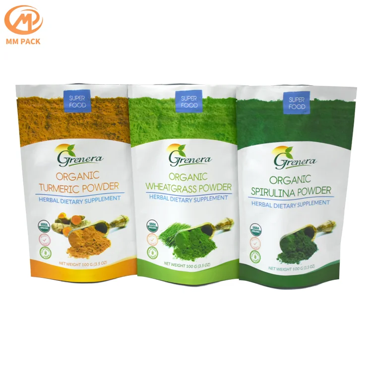 organic turmeric powder wonka nerdz herbal stand up blend zip lock packaging mylar zipper bags