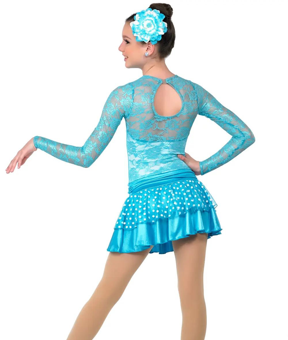 New lace & spandex girls dance costumes Girls jazz dance performance costume