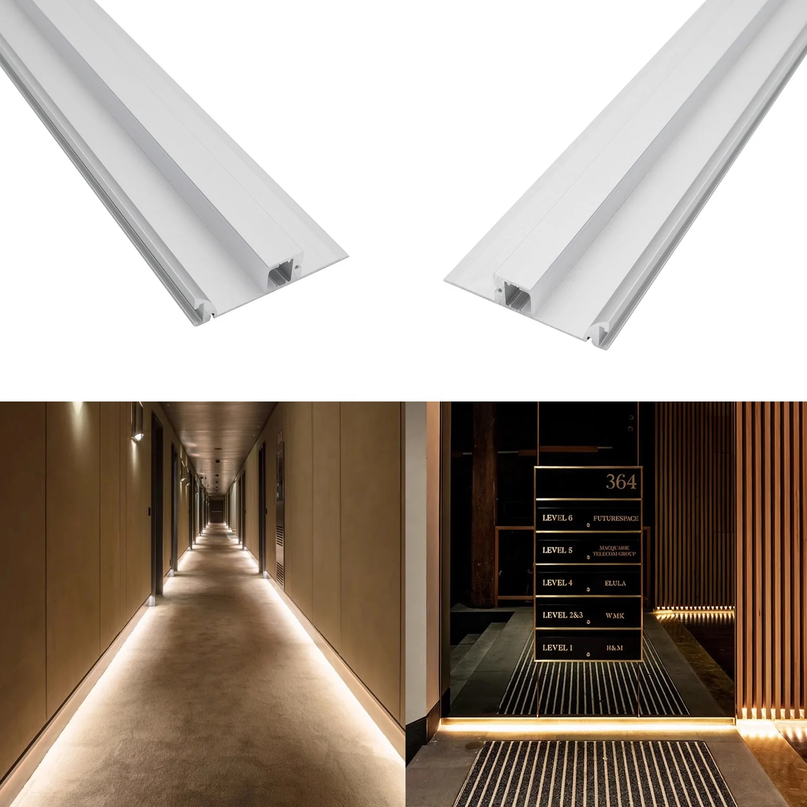 High Quality 143 Aluminium Skirting Profile 13*60mm Alloy Aluminum 6063 Skirting Board Led