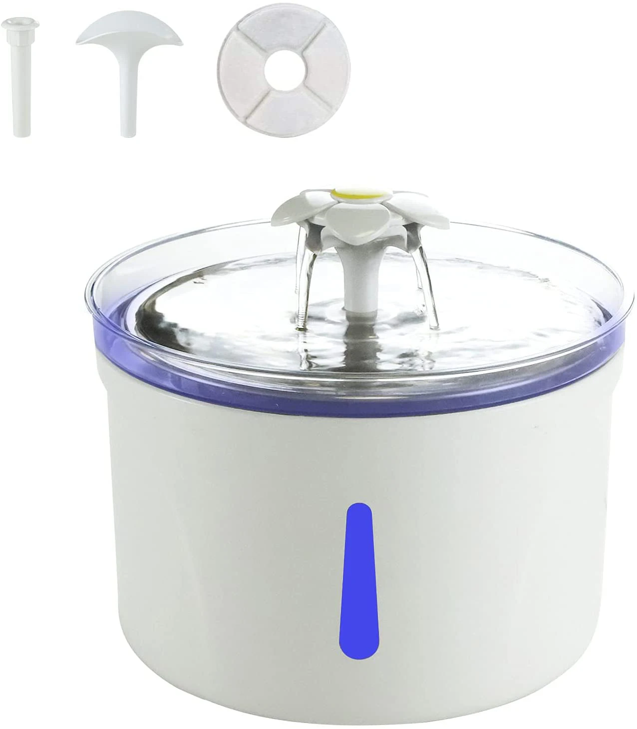 Фонтан для воды Cat из нержавеющей стали с фильтрами из активированного угля, л, большой емкости, бесшумный водяной фонтан со светодиодом