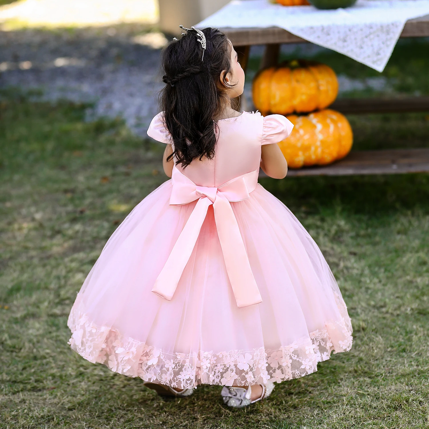 Latest Toddler Girls Party Wear Dresses Small Baby Sequins Frock Kids Spring Birthday Dress