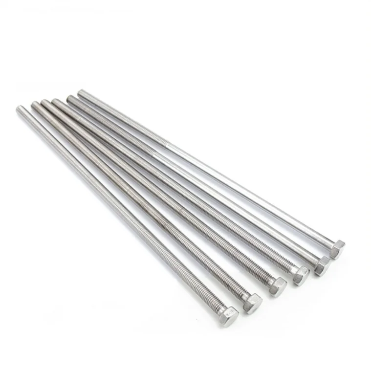 low price good quality Bolts Screws Custom 240mm 300mm Super Long Bolts stainless steel Hex Head Extra Long bolt for motor